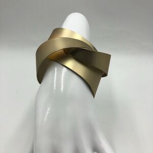 Metal Art Women's Gold Tone Cuff Braided Statement Bracelet Fashion Jewelry